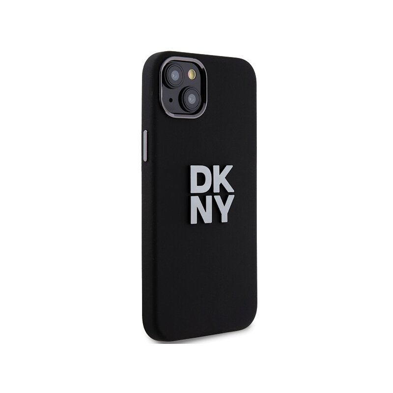 Husa iPhone 15 Plus DKNY Hardcase Liquid Silicone Metal Logo, negru, DKHCP15MSMCBSK