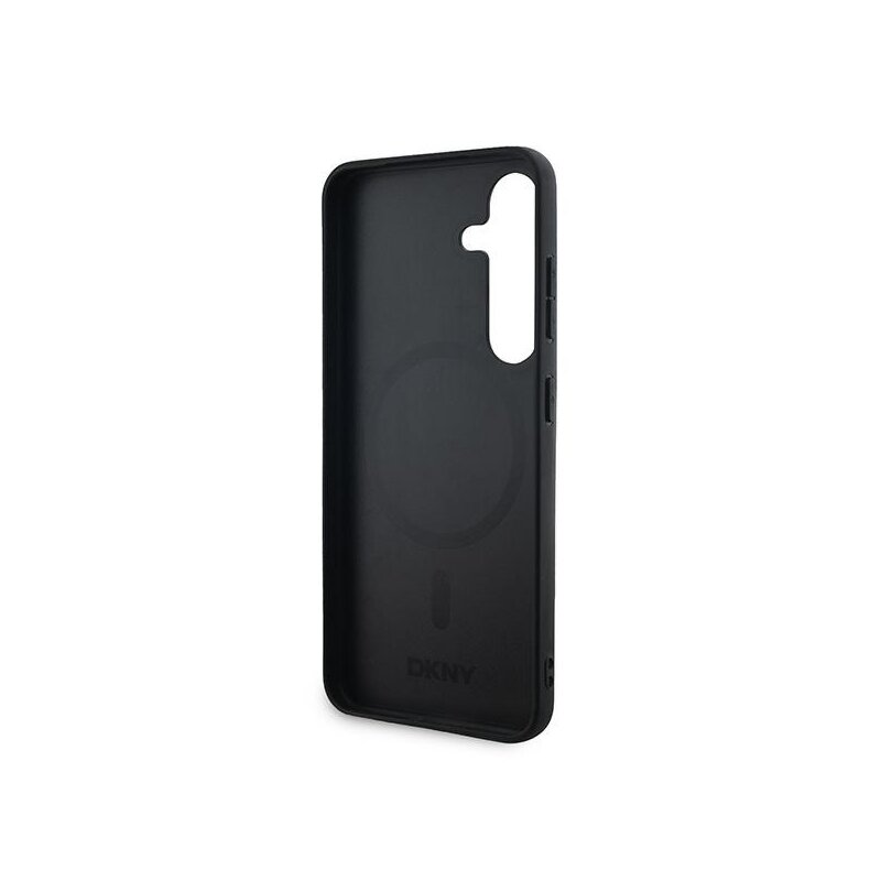 Husa piele Samsung Galaxy S24 Plus DKNY Leather Checkered Mono Pattern MagSafe, negru, DKHMS24MPCPVSLK