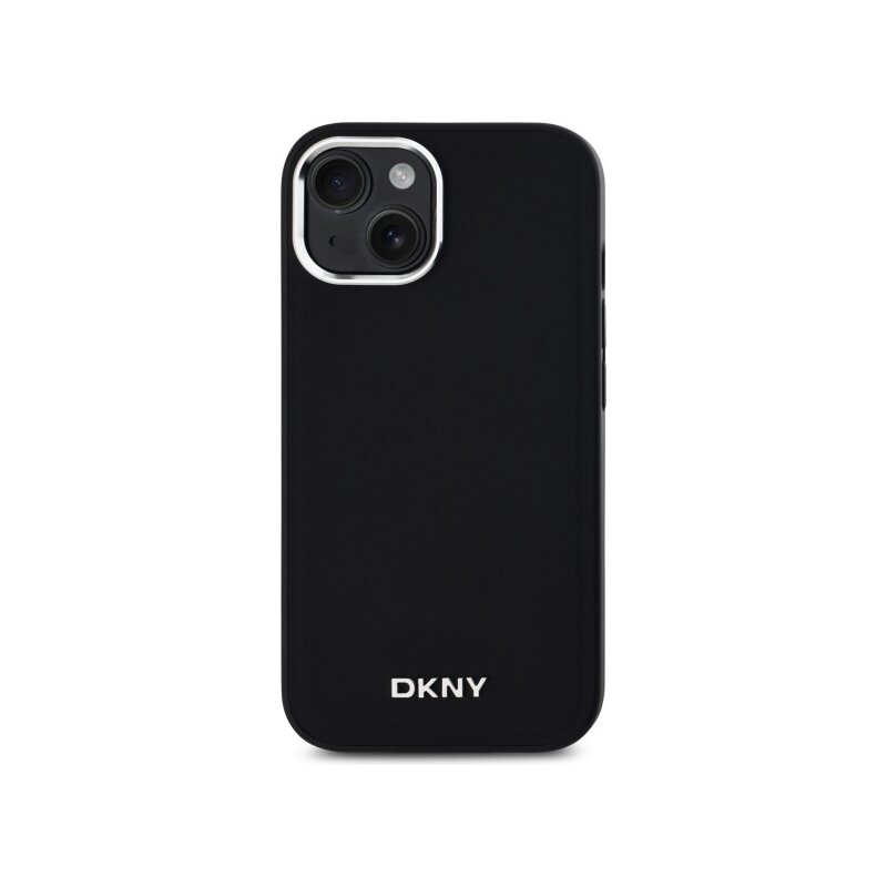 Husa iPhone 15 Plus DKNY Hardcase Plain Logo MagSafe, negru, DKHMP15MPSCMCLK