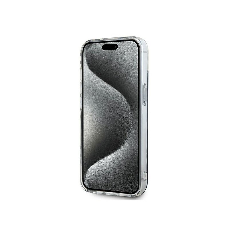 Husa iPhone 15 DKNY IML Checkered Mono Pattern, negru, DKHCP15SHDLCEK
