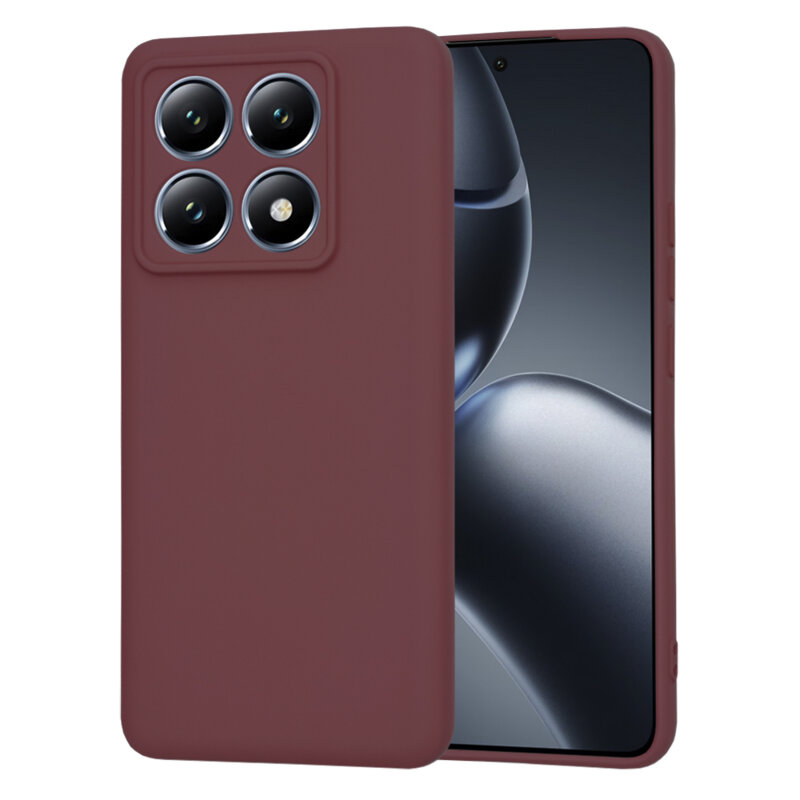 Husa silicon Xiaomi 14T Pro Techsuit SoftFlex, bordo