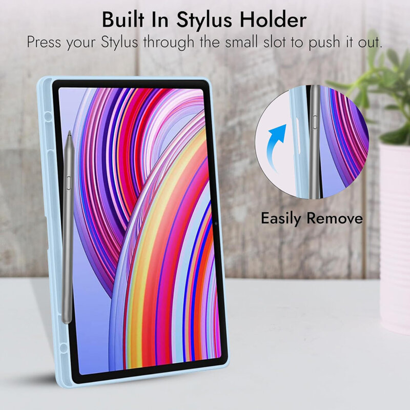 Husa Xiaomi Poco Pad Techsuit Flex Trifold Pen, gri