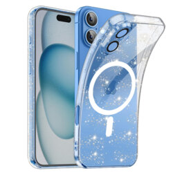 Husa sclipici iPhone 16 Techsuit SparkleSkin MagSafe, transparenta