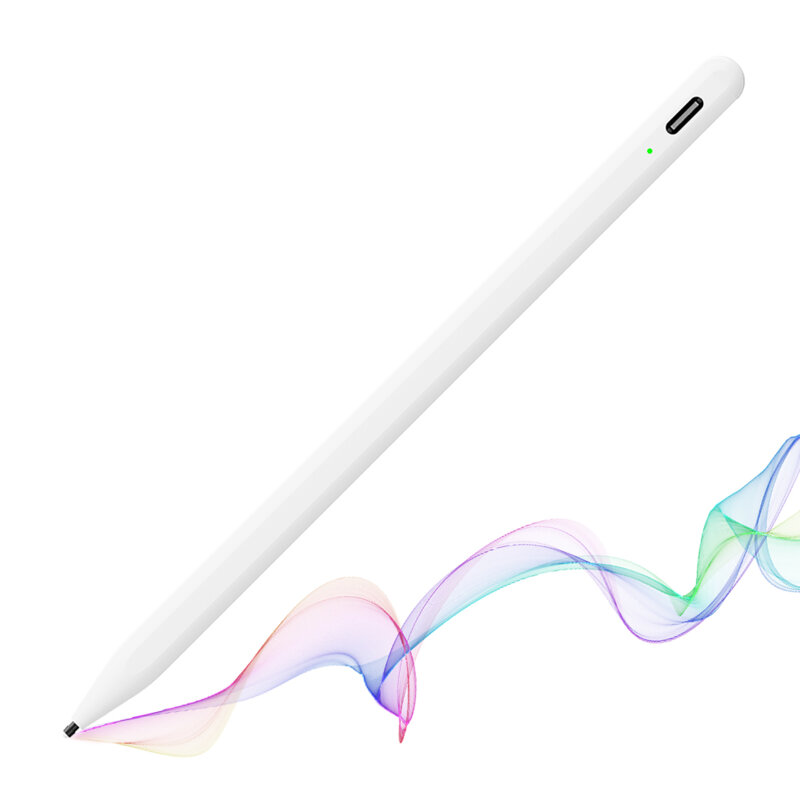 Stylus pen activ pentru iPad, Type-C Techsuit A580S, alb