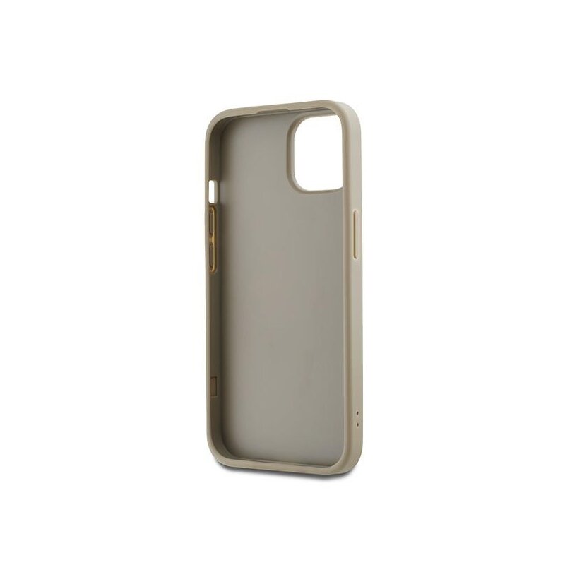 Husa iPhone 15 DKNY Hardcase Wrist Strap Stock Logo, maro, DKHCP15SPBSWSE
