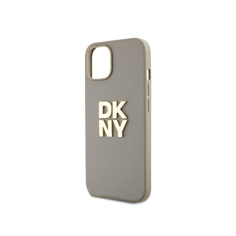 Husa iPhone 15 Plus DKNY Hardcase Wrist Strap Stock Logo, maro, DKHCP15MPBSWSE
