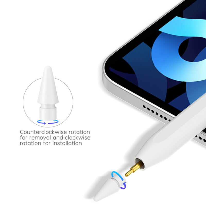 Stylus pencil USB-C, creion tableta Apple Techsuit V15, alb