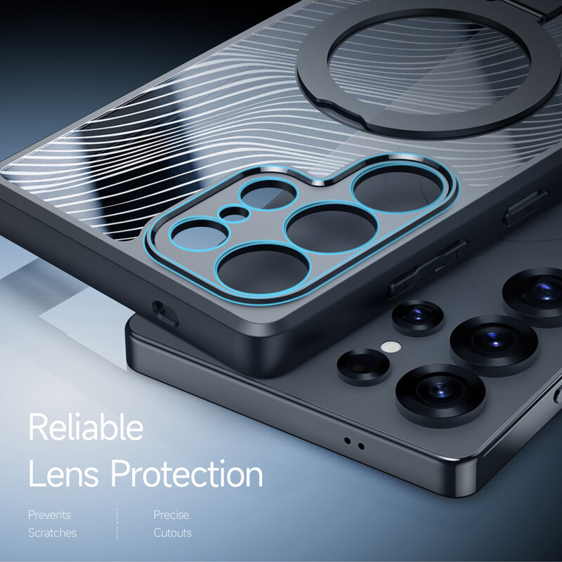 Husa Samsung Galaxy S25 Ultra Dux Ducis Aimo MagSafe Magnetic Stand, negru