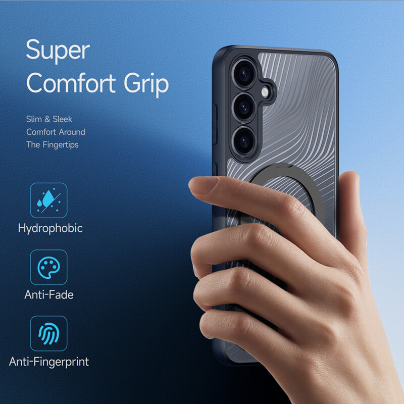 Husa Samsung Galaxy S25 Plus Dux Ducis Aimo MagSafe Magnetic Stand, negru