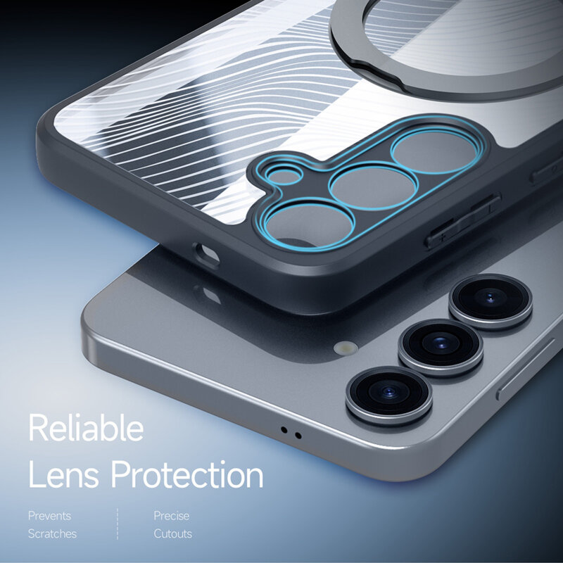 Husa Samsung Galaxy S25 Dux Ducis Aimo MagSafe Magnetic Stand, negru