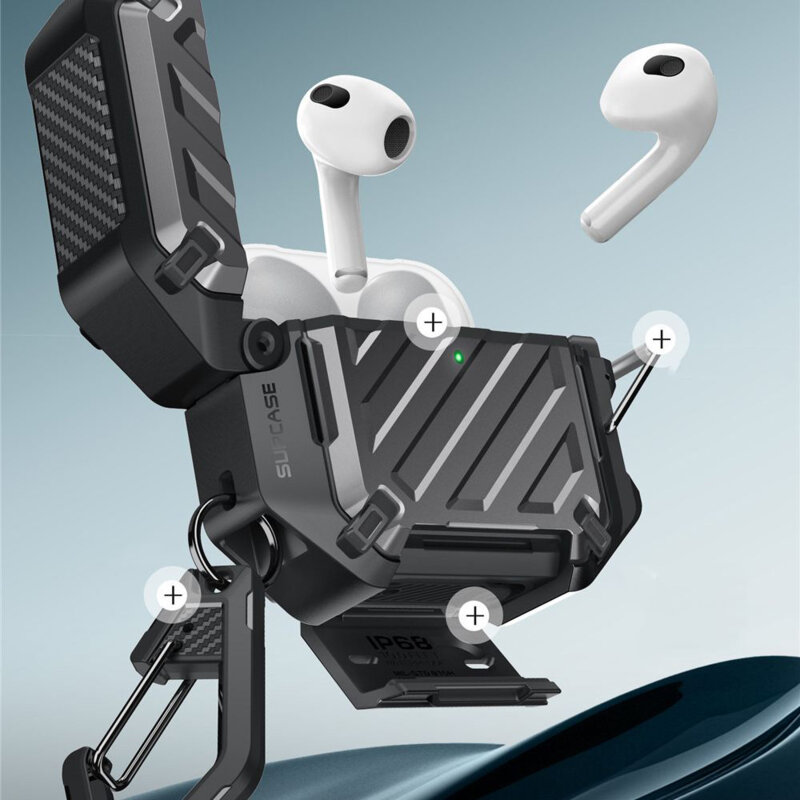 Husa Apple AirPods 4 Supcase Unicorn Beetle Pro, negru