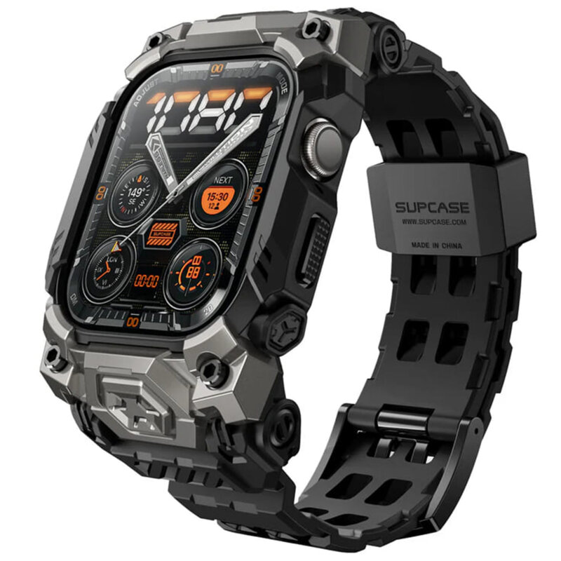 [Pachet husa + curea] Apple Watch Ultra Supcase Unicorn Beetle Ore, negru