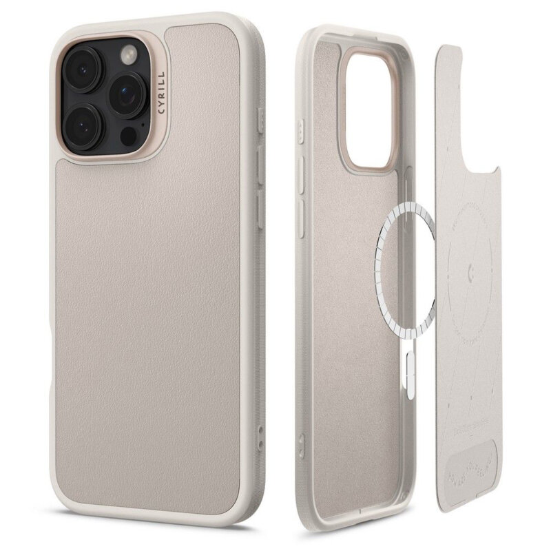 Husa iPhone 16 Pro Max Spigen Cyrill Kajuk MagSafe, crem