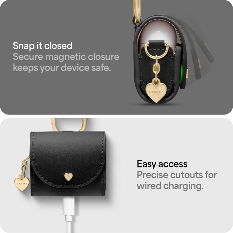 Husa AirPods 4 Spigen Cyrill Mini Bag, negru