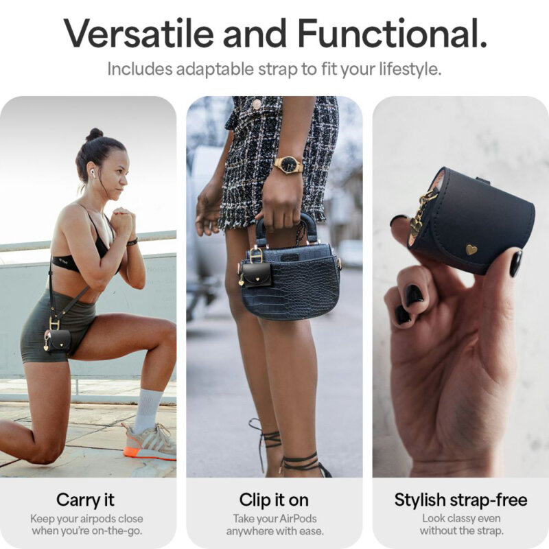 Husa AirPods 4 Spigen Cyrill Mini Bag, negru