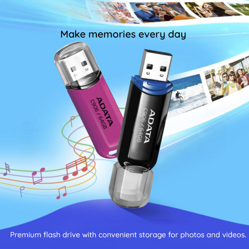 Memorie externa 64GB Adata, USB 2.0, AC906-64G-RBK, negru