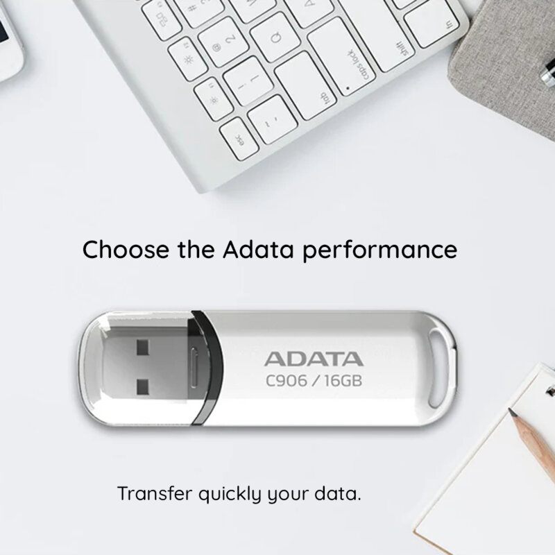 Memorie externa 32GB Adata, USB 2.0, AC906-32G-RWH, alb