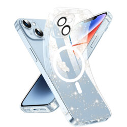 Husa sclipici iPhone 14 Techsuit SparkleSkin MagSafe, transparenta