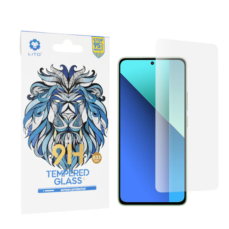 Folie sticla Xiaomi Redmi Note 13 4G Lito 9H Tempered Glass, transparenta