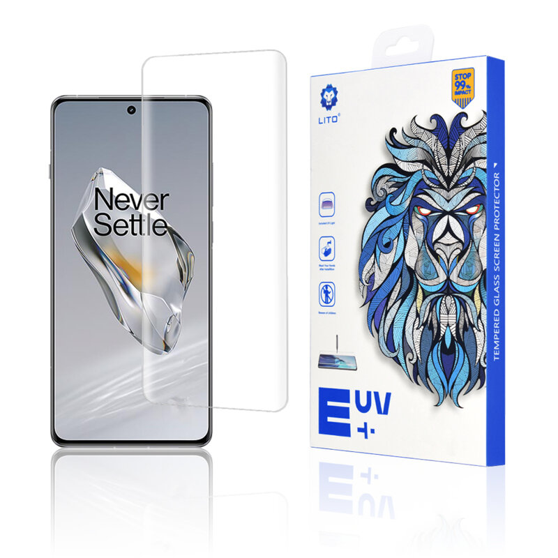 Folie sticla OnePlus 12 Lito UV Glue, transparenta
