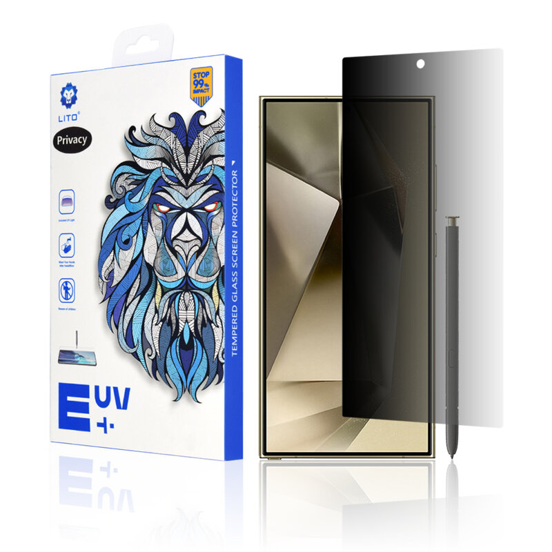 Folie sticla Samsung Galaxy S24 Ultra Lito UV Glue, privacy