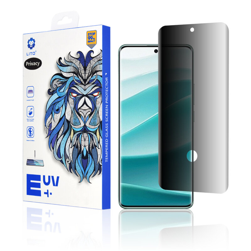 Folie sticla Xiaomi 14 Pro Lito UV Glue, privacy
