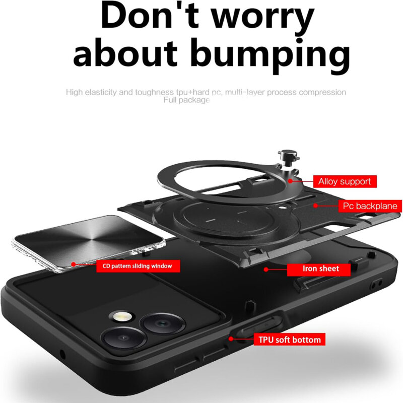 Husa Honor X6b Techsuit CamGuard Pro, negru
