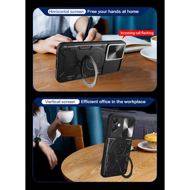 Husa Honor X6b Techsuit CamGuard Pro, negru