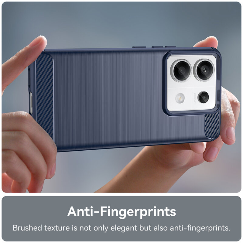 Husa Xiaomi Redmi Note 14 5G Techsuit Carbon Silicone, albastru