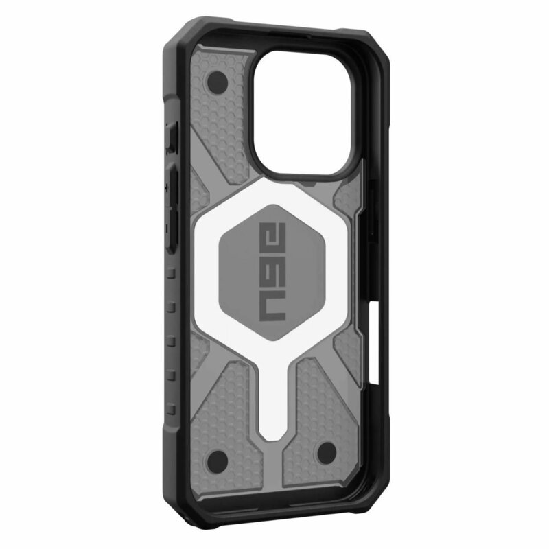 Husa iPhone 16 Pro UAG Pathfinder Clear MagSafe, Ash / Black
