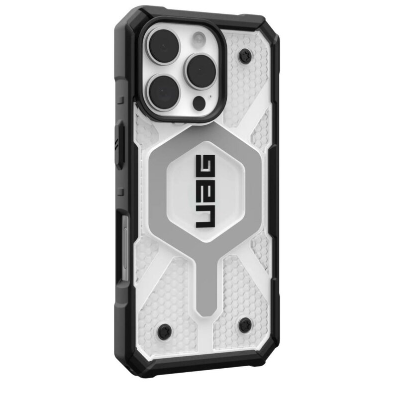 Husa iPhone 16 Pro Max UAG Pathfinder Clear MagSafe, Ice / Silver