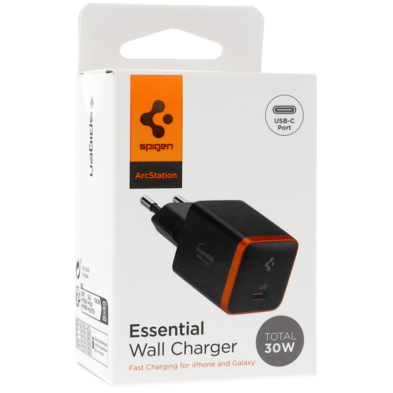 Incarcator priza Type-C, 30W Spigen, negru, EE301EU