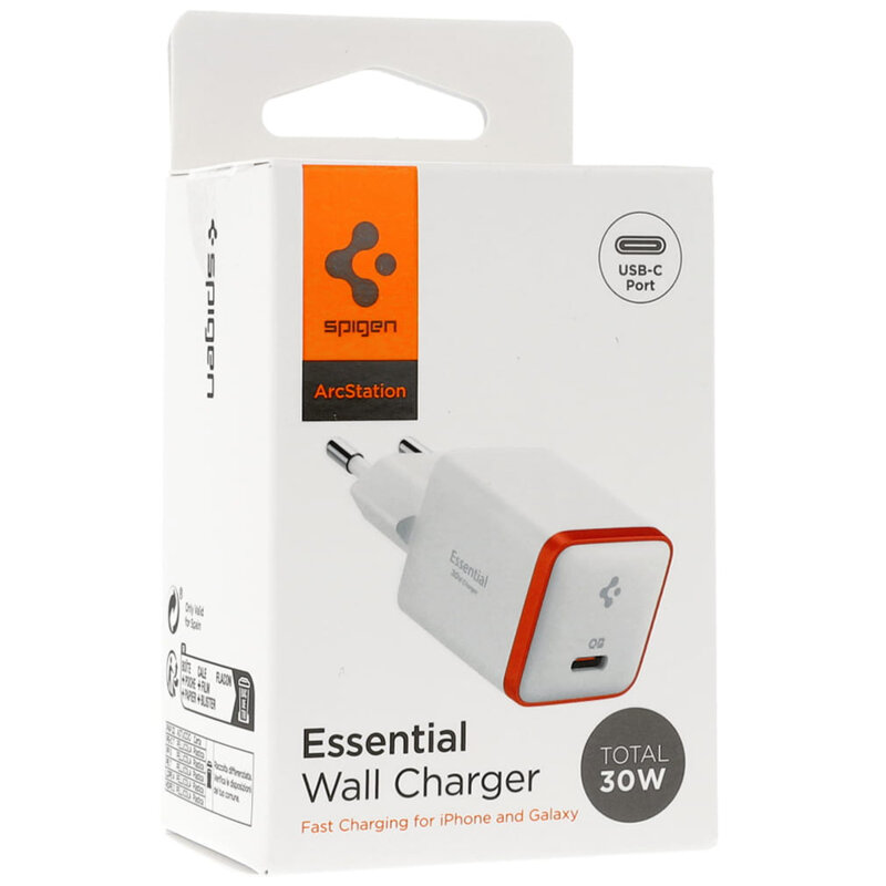 Incarcator priza Type-C, 30W Spigen, alb, EE301EU