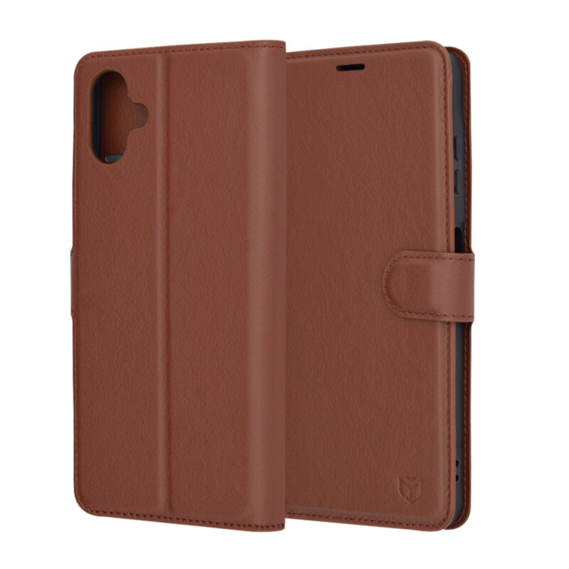 Husa Samsung Galaxy A06 Techsuit Leather Folio, maro