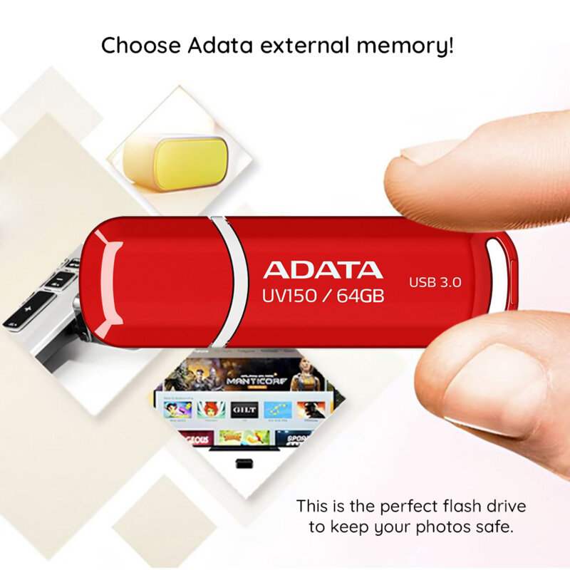 Memorie externa 256GB Adata, USB 3.2, AUV150-256G-RBK, negru