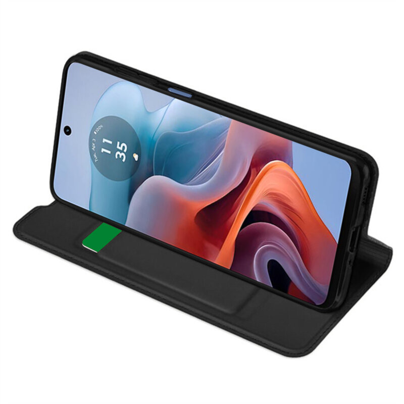 Husa Motorola Moto G34 Techsuit Magskin Book, negru
