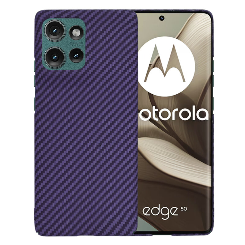 Husa Motorola Edge 50 Techsuit Carbonite FiberShell, mov