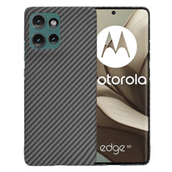 Husa Motorola Edge 50 Techsuit Carbonite FiberShell, negru