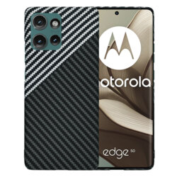 Husa Motorola Edge 50 Techsuit Carbonite FiberShell, gri