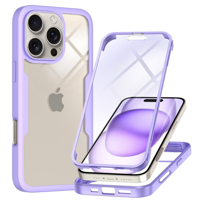 Husa 360° iPhone 16 Pro Max Techsuit ColorVerse, mov