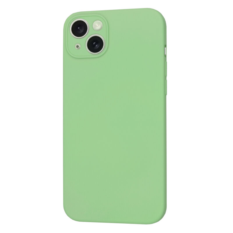 Husa silicon iPhone 15 Plus Techsuit SoftFlex MagSafe, verde deschis