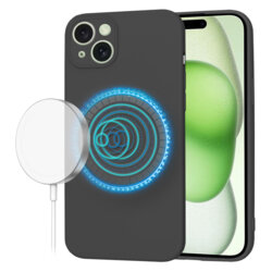 Husa silicon iPhone 15 Plus Techsuit SoftFlex MagSafe, negru