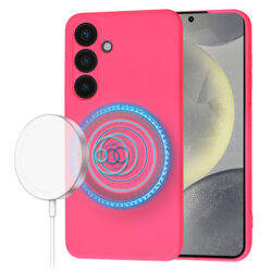 Husa silicon Samsung Galaxy S24 Techsuit SoftFlex MagSafe, fucsia