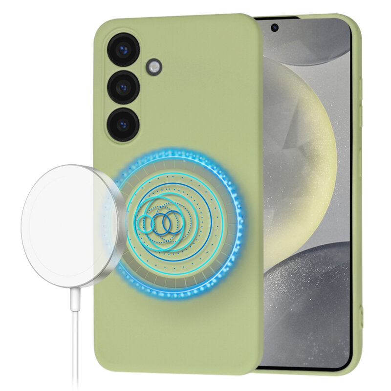 Husa silicon Samsung Galaxy S24 Techsuit SoftFlex MagSafe, verde