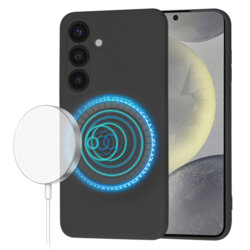Husa silicon Samsung Galaxy S24 Techsuit SoftFlex MagSafe, negru