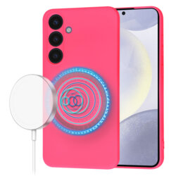 Husa silicon Samsung Galaxy S24 Plus Techsuit SoftFlex MagSafe, fucsia