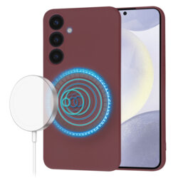Husa silicon Samsung Galaxy S24 Plus Techsuit SoftFlex MagSafe, bordo