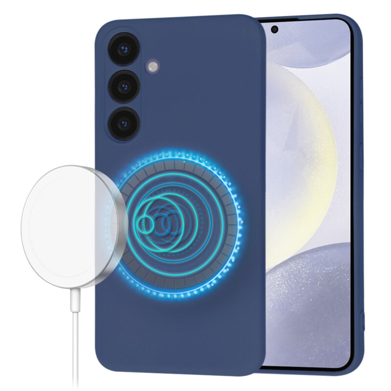 Husa silicon Samsung Galaxy S24 Plus Techsuit SoftFlex MagSafe, bleumarin