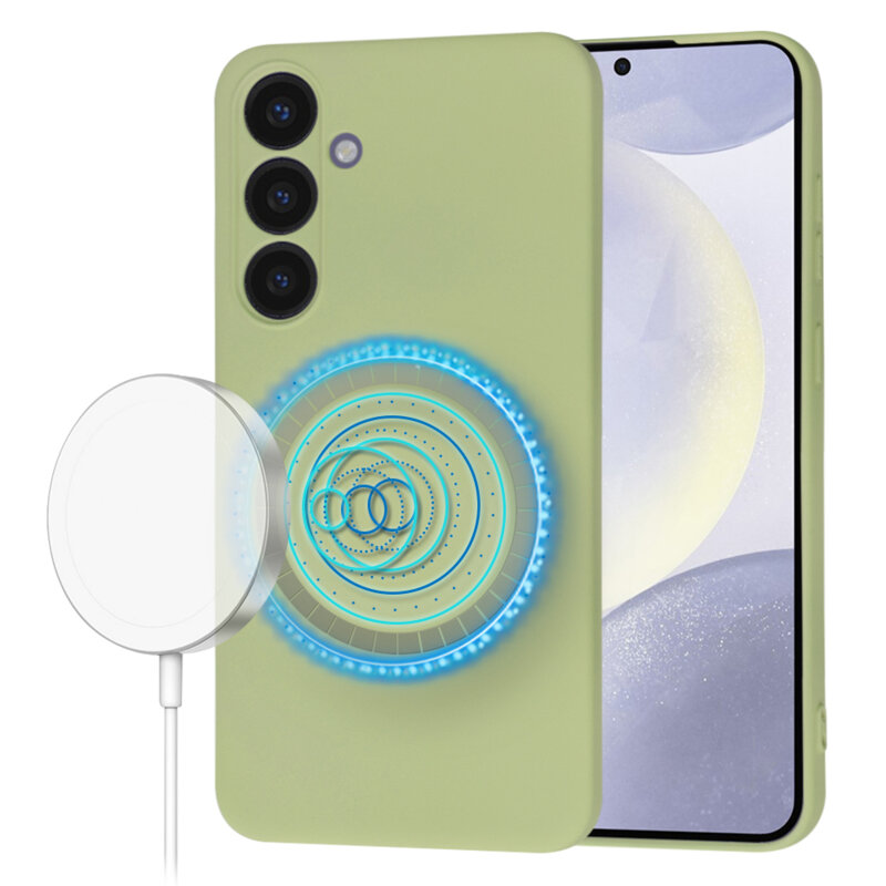 Husa silicon Samsung Galaxy S24 Plus Techsuit SoftFlex MagSafe, verde
