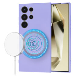 Husa silicon Samsung Galaxy S24 Ultra Techsuit SoftFlex MagSafe, violet